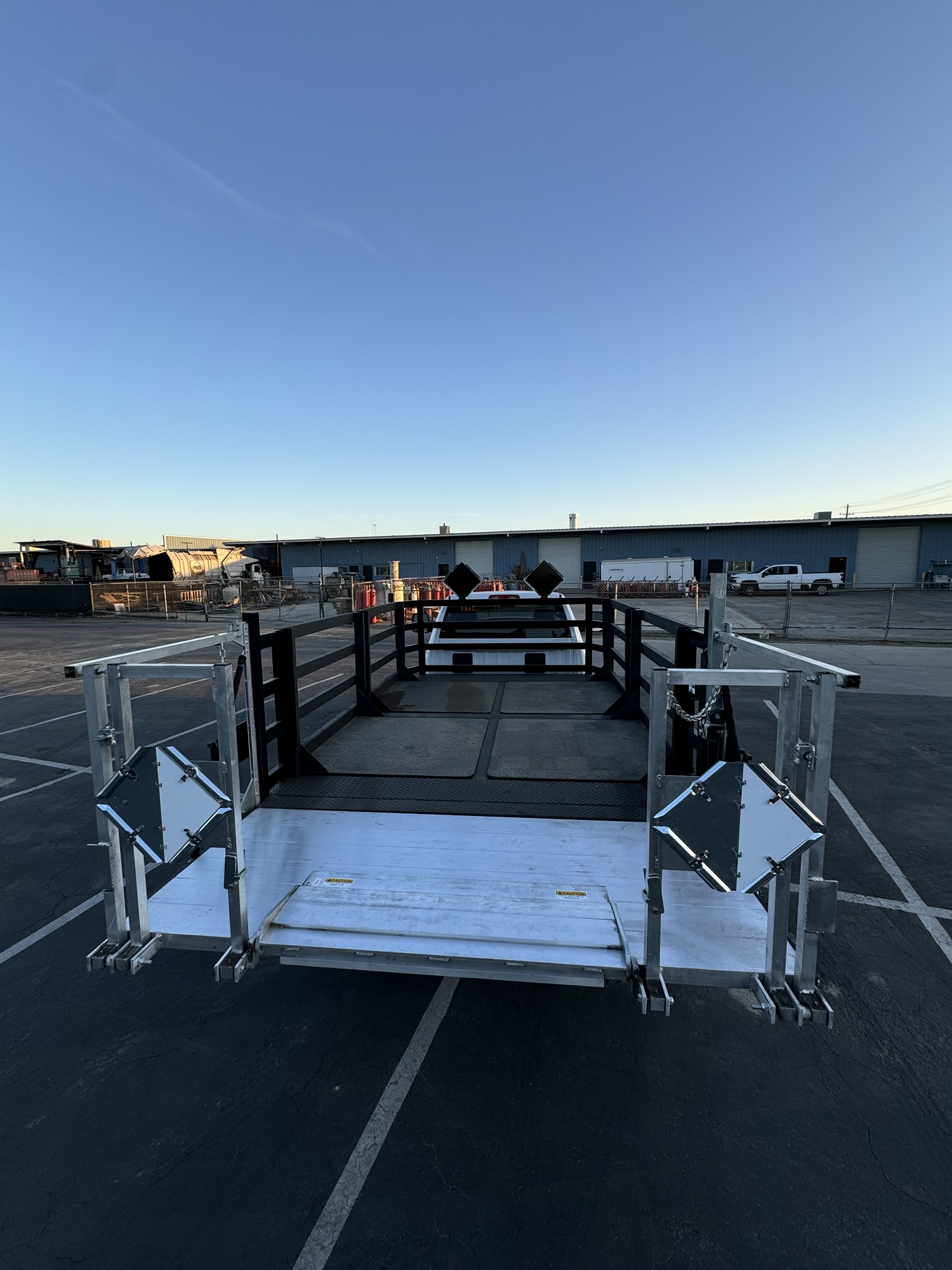 Fabricated steel truck bed frame before finishing