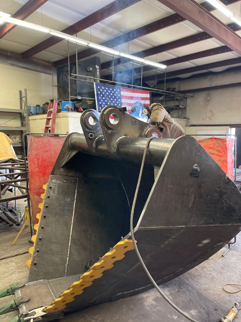 Bucket repair and fabrication in the C3H shop