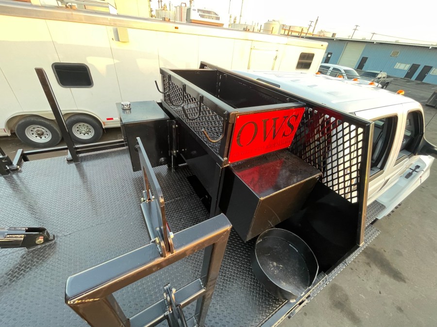 Custom truck bed rear fabrication detail